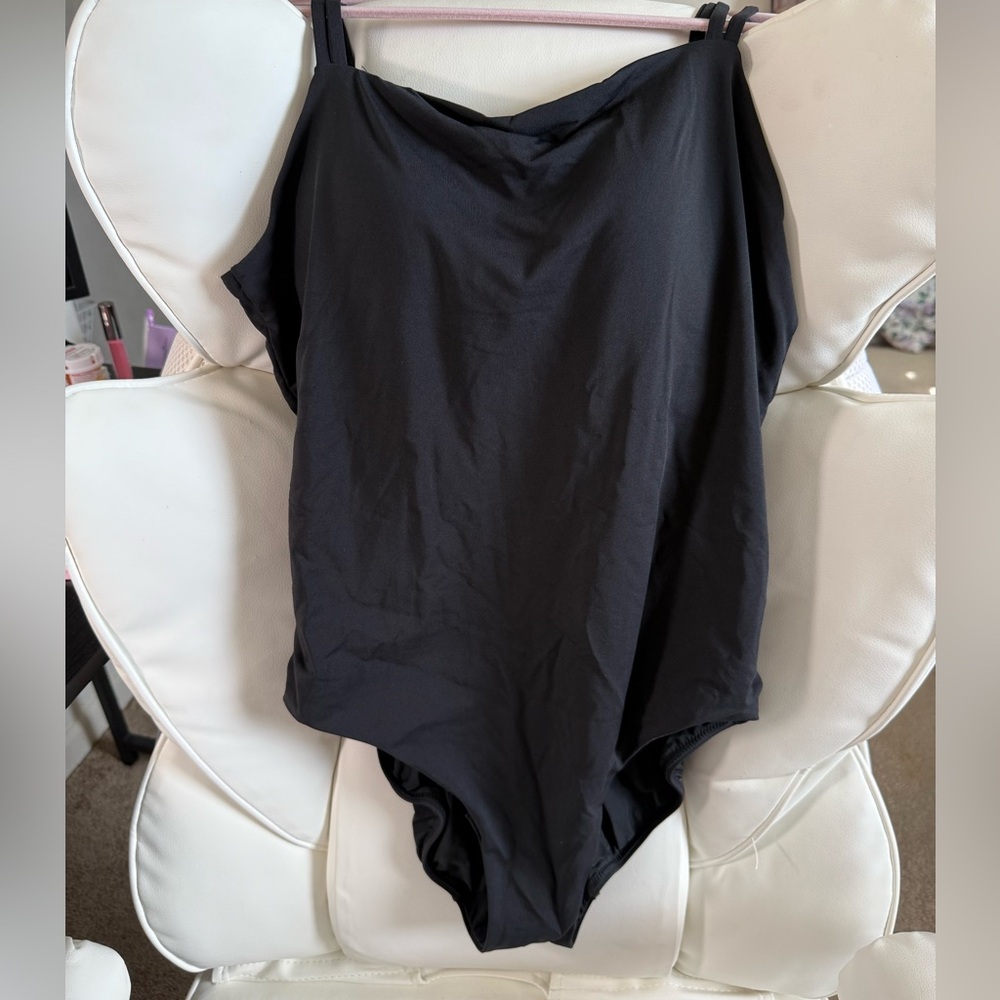 Elegant Black One-Piece Swimsuit
